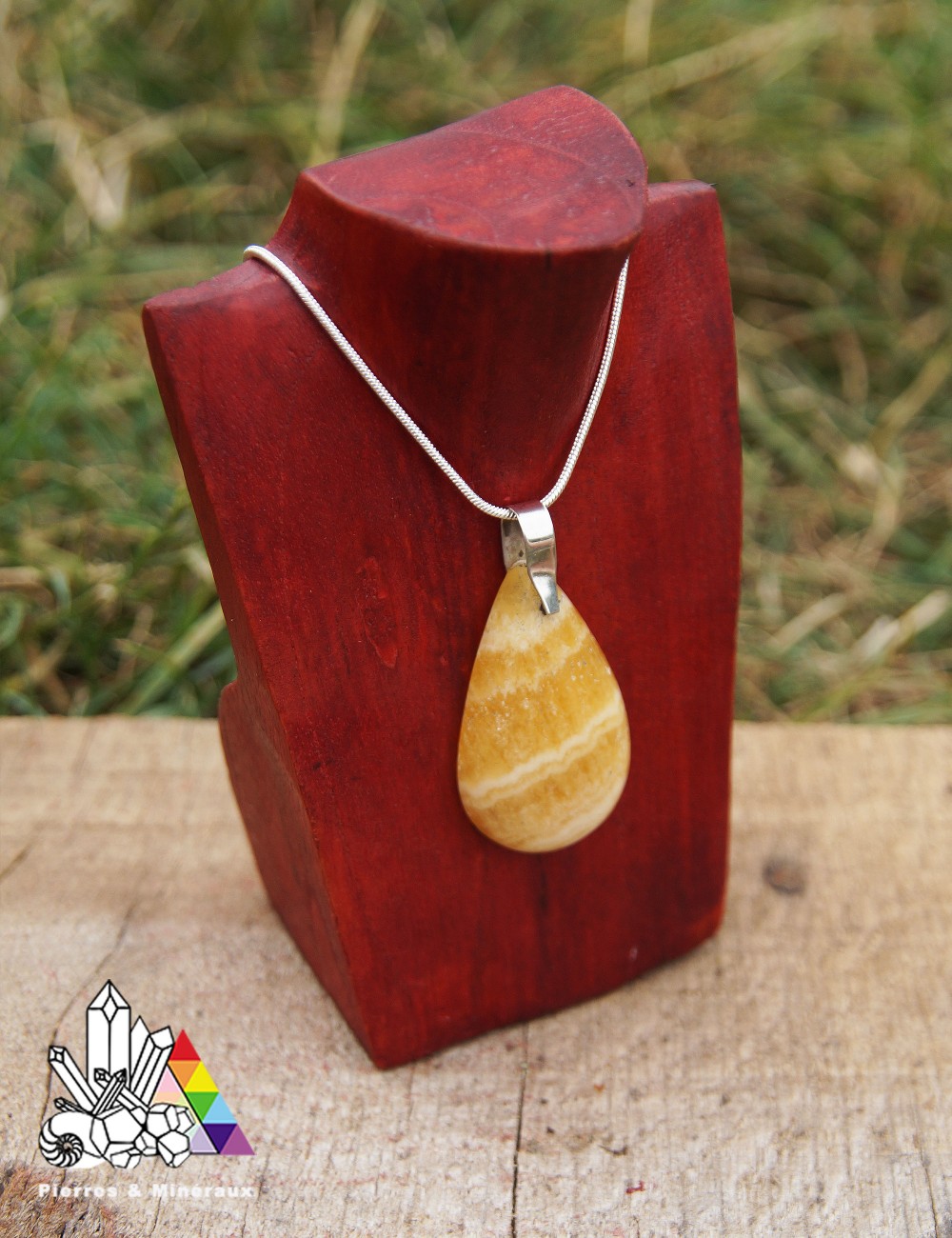 Pendentif Calcite Jaune
