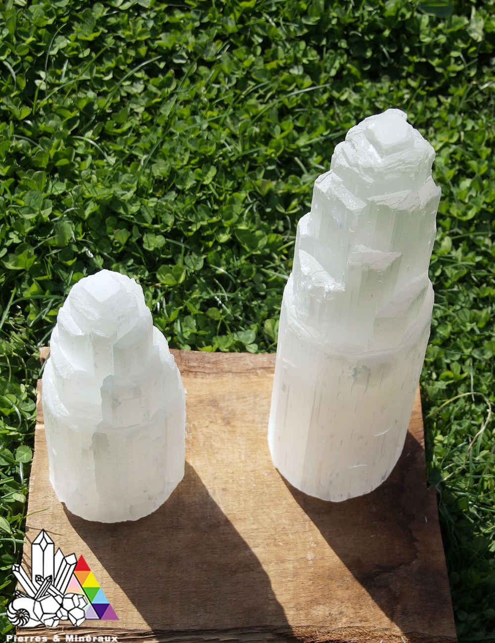 Lampes en pierre naturelle - Sélénite - Lithothérapie - Décoration -  Pierres et Minéraux