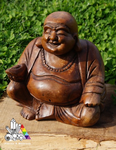 Statue de Bouddha Rieur - Bois