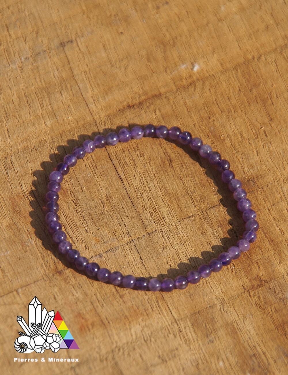 Bracelet Perles Améthyste Naturelle 8mm - Fait Main En France, Taille Sur Mesure, élastique Sans Fermoir