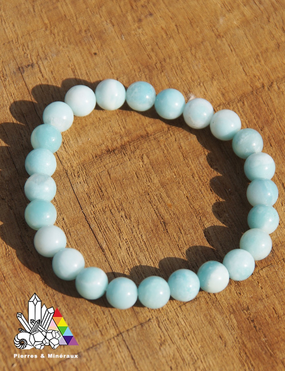 Bracelet Perles Amazonite Naturelle Fait Main - Réalisé Sur Mesure à La Taille Souhaitée - Sans Fermoir