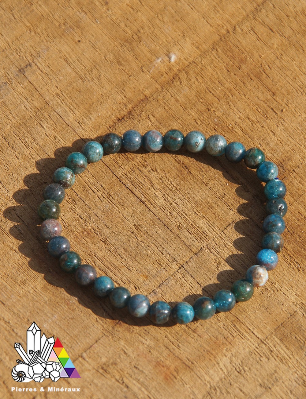 Bracelet Perles Apatite 10mm - Fait Main Sur Mesure - Sans Fermoir