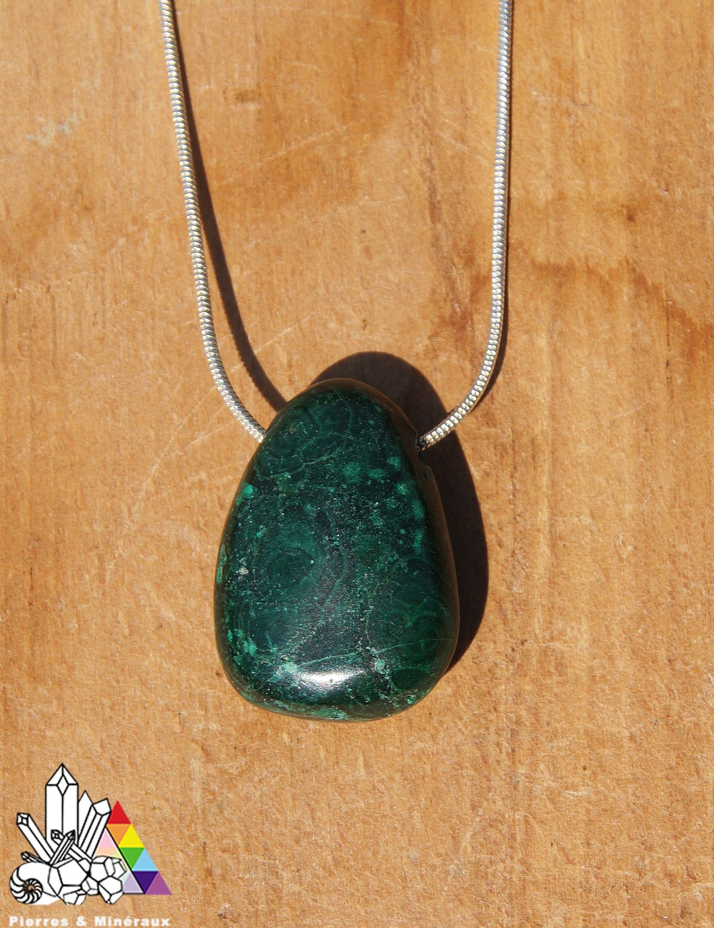 Pendentif Donut En Malachite O&co - Lithothérapie - Cadeau Noël - Neuf Sans Emballage