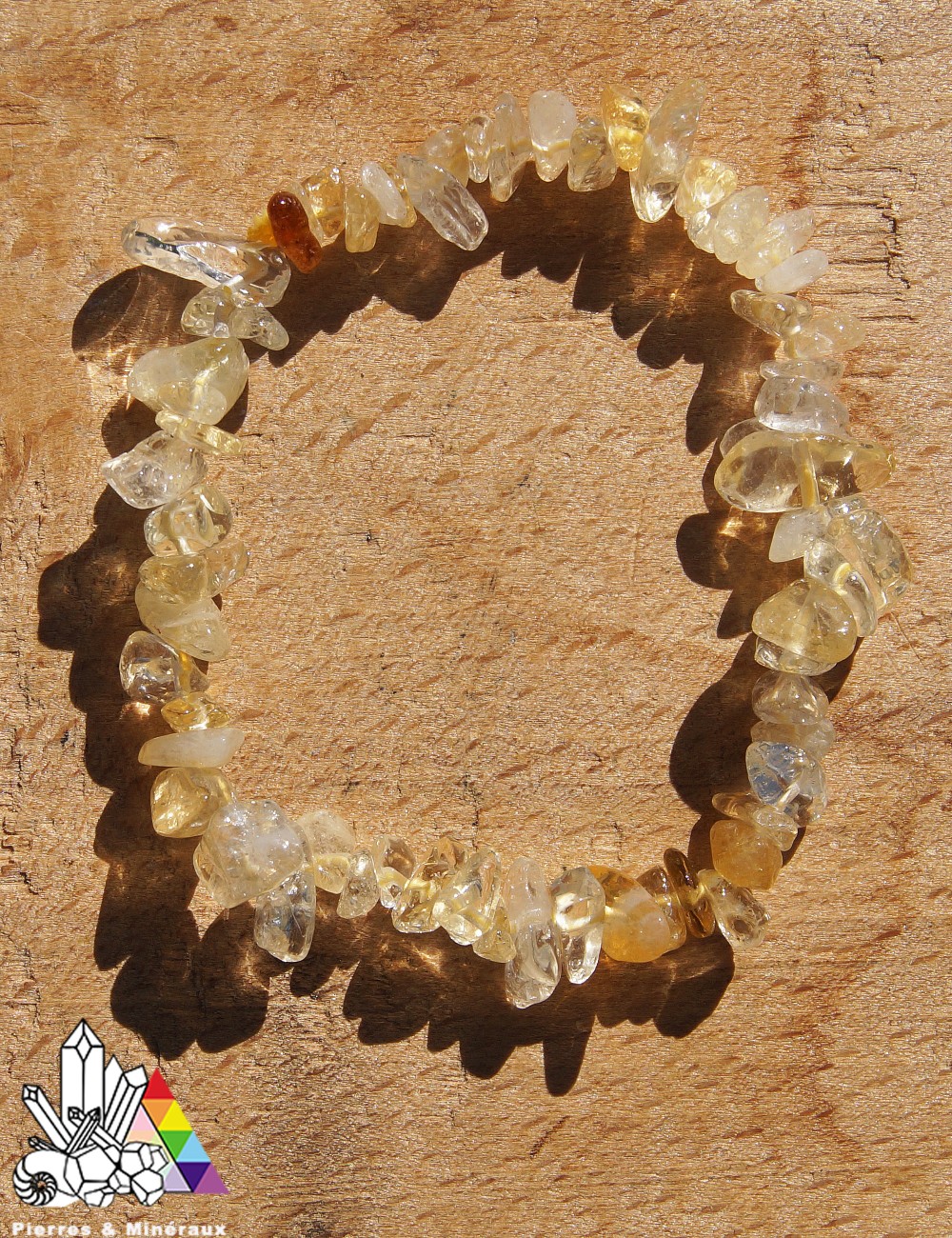 Bracelet Citrine Naturelle 8 Mm - Pierre D'Énergie Positive - Ajustable Homme Femme - Cadeau Bijou Zen & Bien-être - 2