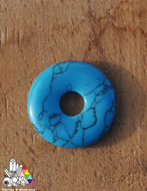 Donut en Howlite Bleue