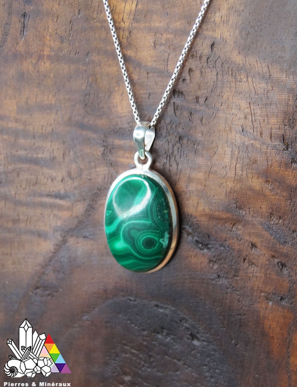 Pendentif Cœur En Malachite Naturelle O&co - Lithothérapie, Cadeau Noël, Neuf Sans Emballage, Pierre Naturelle